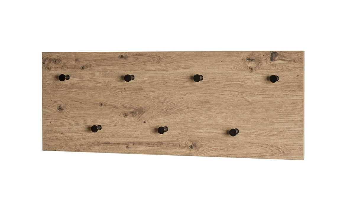 Wandgarderobe in Schwarz Haku Möbel Wandgarderobe in Eiche-schwarz, BHT ca.80x30x5cm