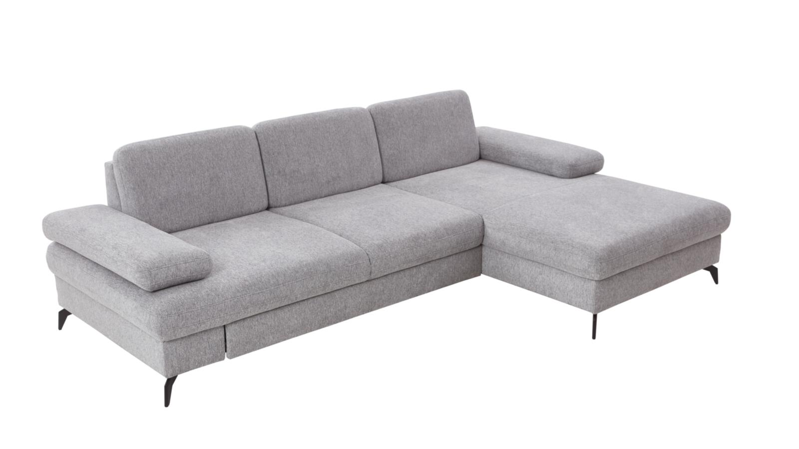 Sit & More Polsterecke MORRIS ca. 275x171cm in Stoff Orlean steel