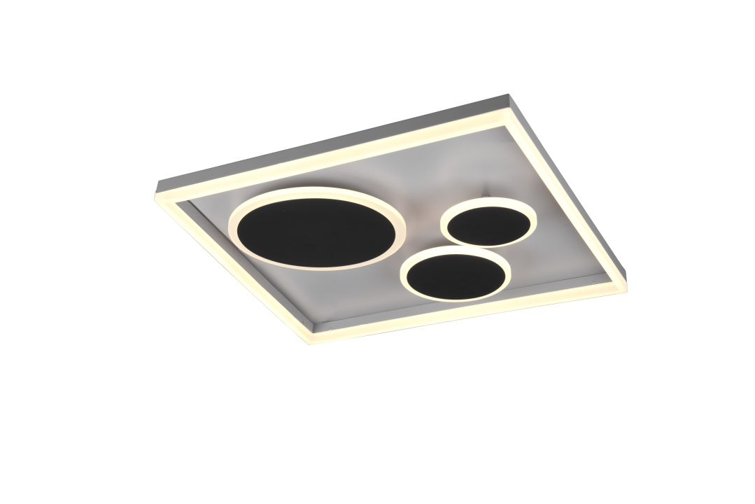 Trio LED-Deckenleuchte HARRIET in anthrazit, Kunststoff weiß