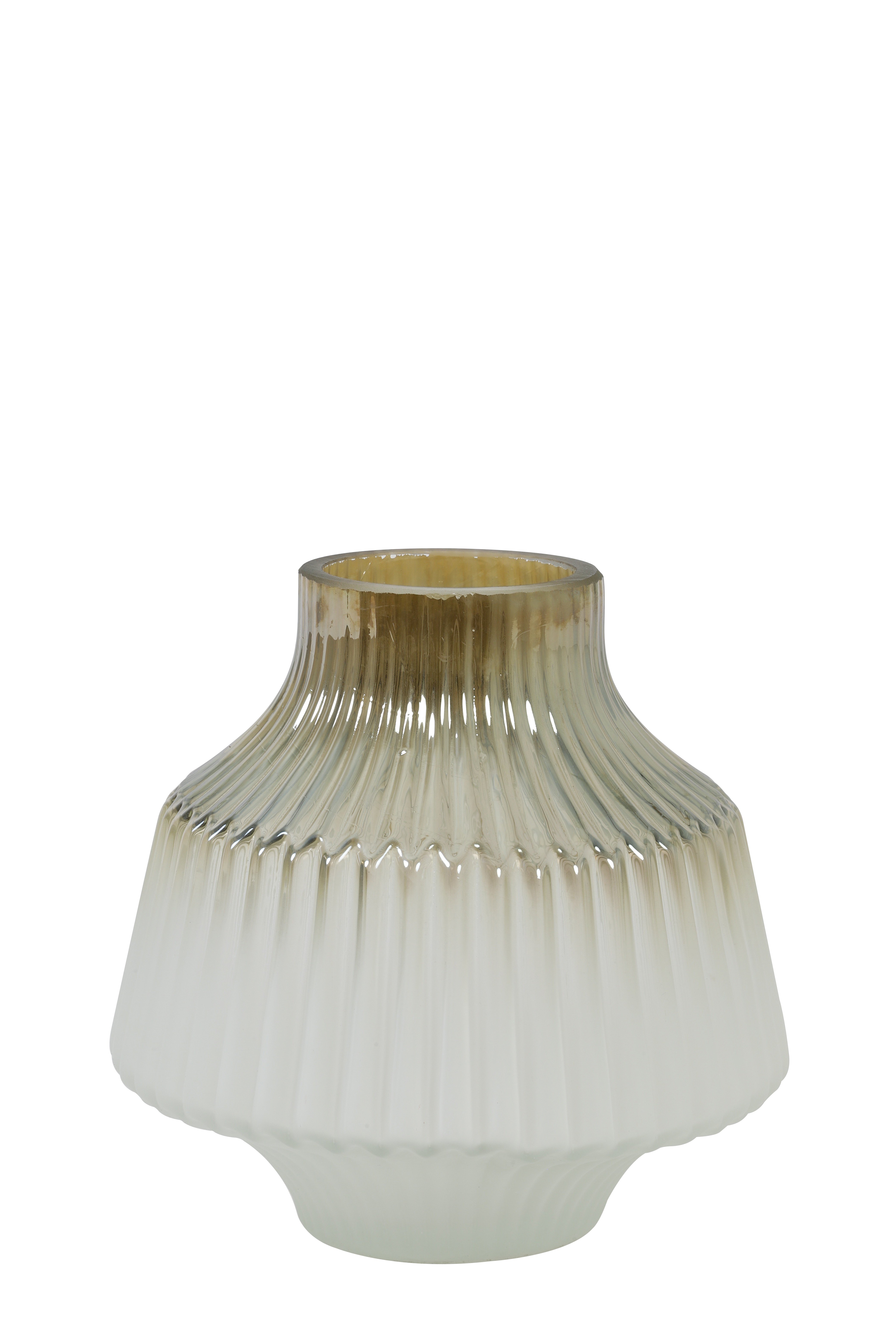 Light & Living Vase TOLBY in Glas Weiß