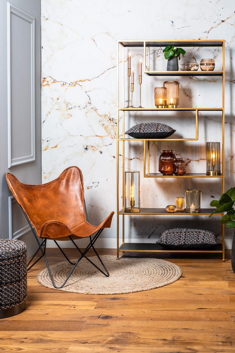 Light & Living Tischleuchte LIPA Glas Braun