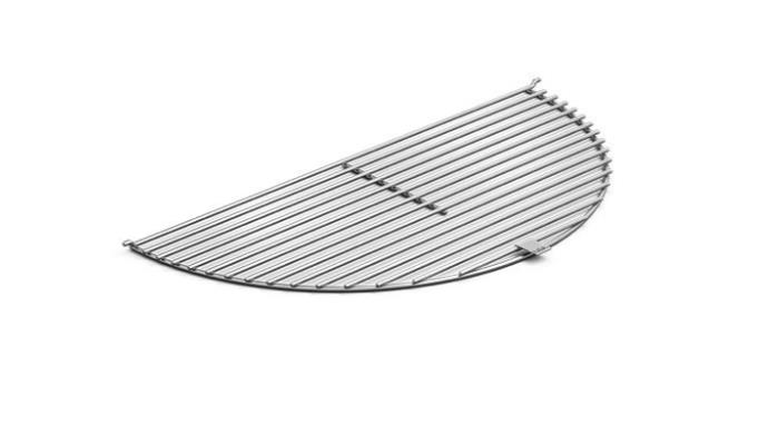 Grillrost BOWL 70 in Edelstahl poliert, grillroaster, stahlrost, halbmondform, grillzubehör, rostiertes-grid