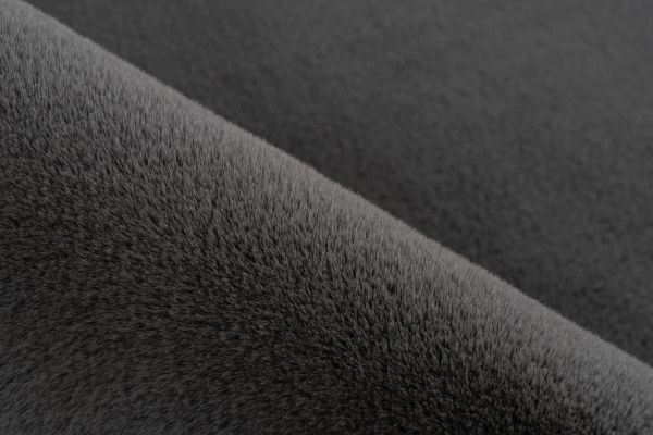 Webteppich SPIRIT ca. 80x150cm in Farbe graphite, Fleece, Faser, Schwarz, Kuschelig, Textil