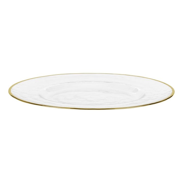 Eglo Platzteller MAYAGA in Farbe transparent, gold, Teller, Töpferei, Untertasse, Porzellan, Oval