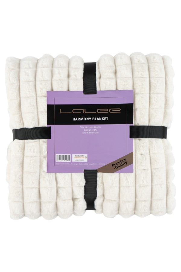Decke HARMONY BLANKET ca. 150x200cm in Farbe ivory