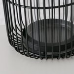 Boltze Windlicht Cindy 14 cm CINDY in Eisen schwarz/Klarglas