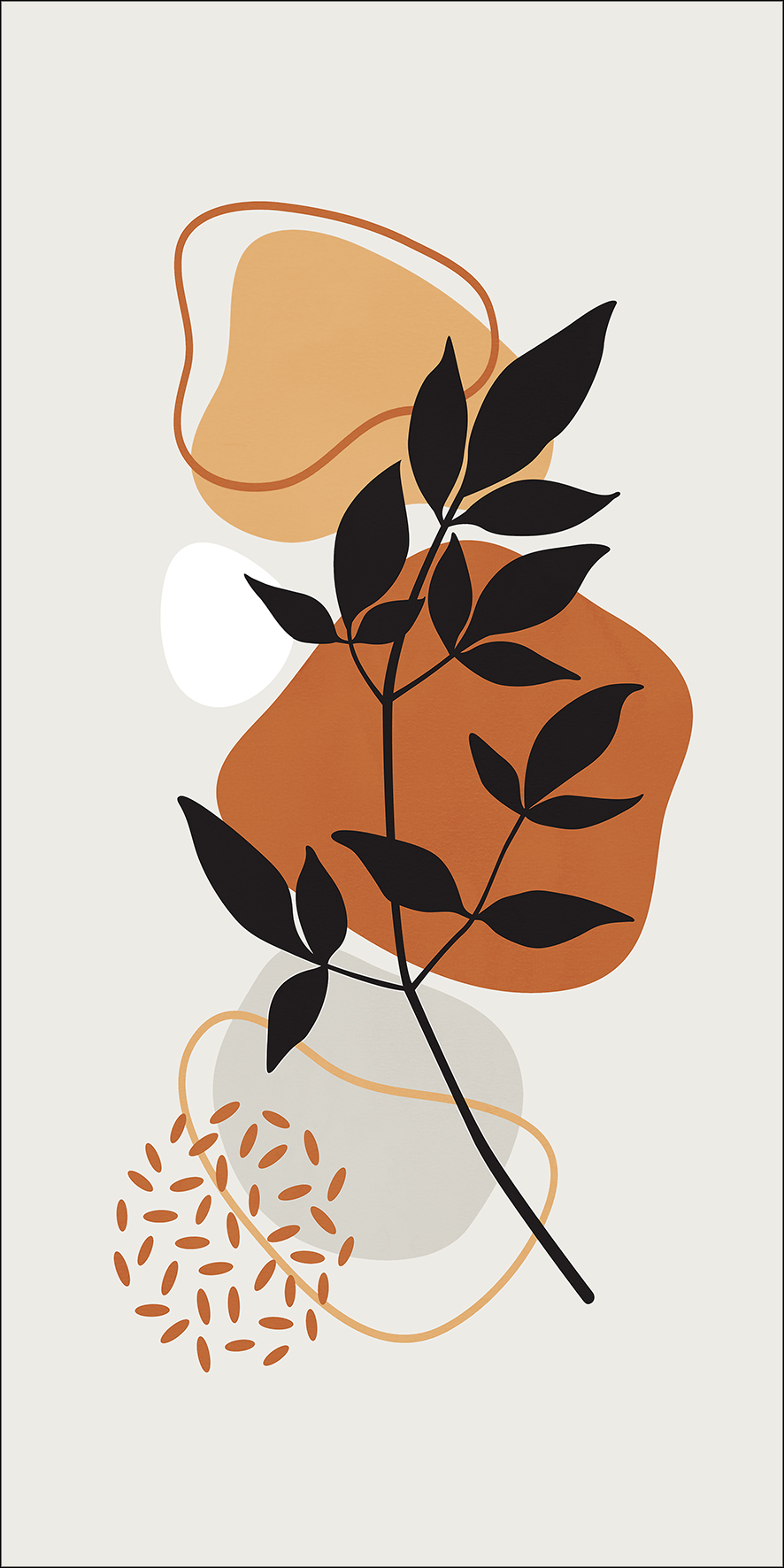ProArt Alu-Art 50x100cm Line Art Leaves IV