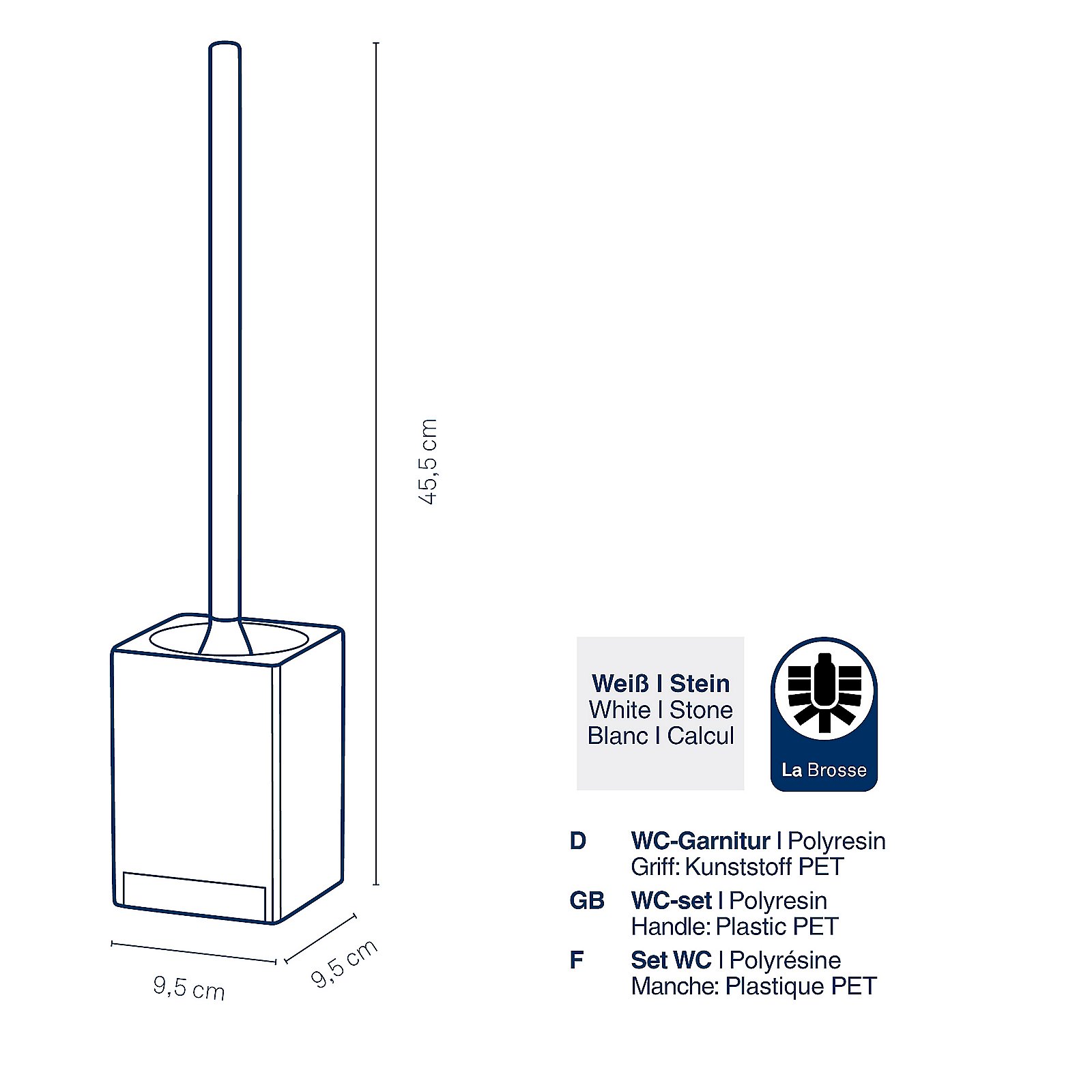 Kela WC-Garnitur Cube CUBE in Weiß