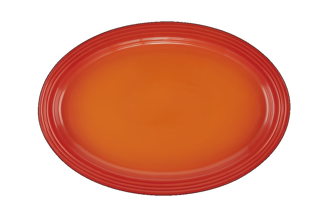 Le Creuset Servierplatte Ø ca. 46cm Ofenrot