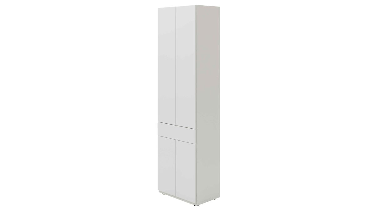 Interliving Regal-Schreibtisch-Kombination IL 2031 in Farbe Dekor/Front Tonweiß/Rückwand Risseiche, Spiegelschrank, Schrank, Hängeschrank, weiße Möbel, Holzoptik?