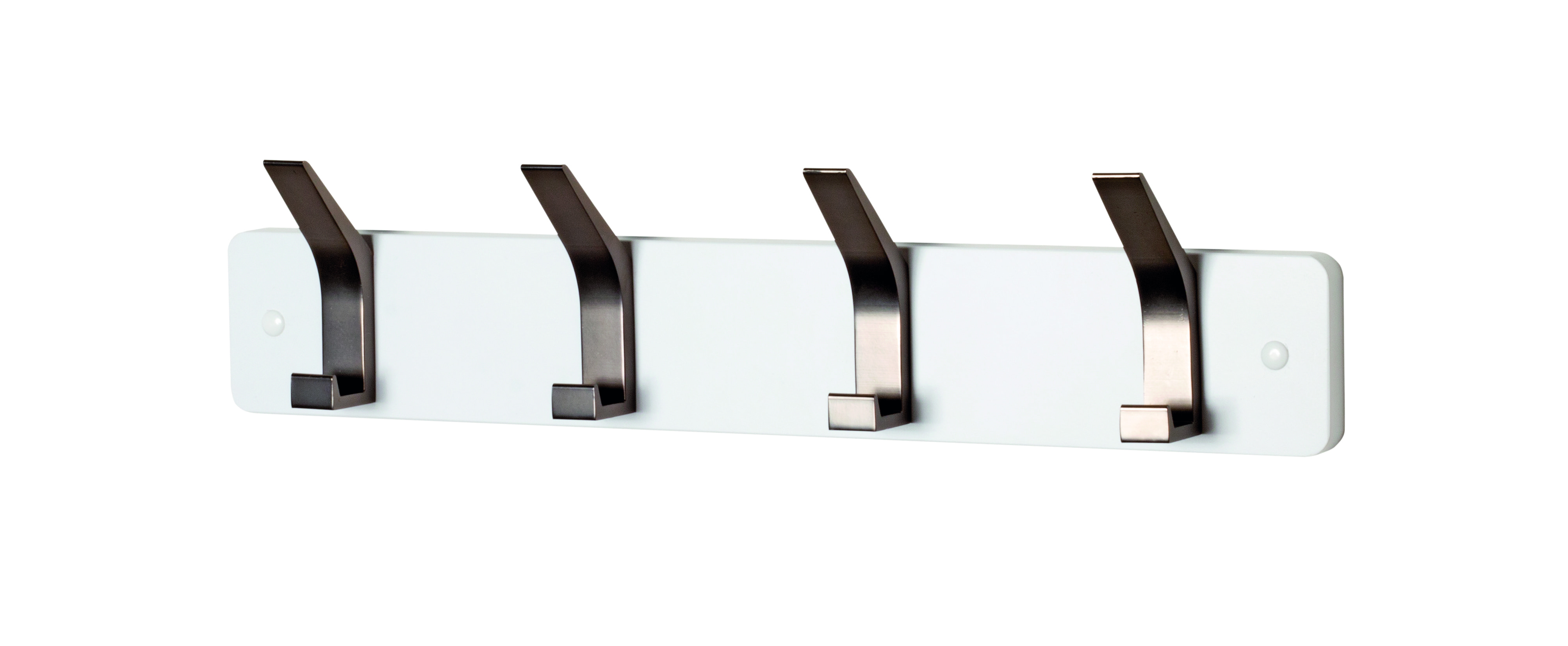 Haku Möbel Garderobenleiste TEDDY ca.B45 H10 T6 cm in MDF Dekor gunmetall weiss, Elektronik, Hardware