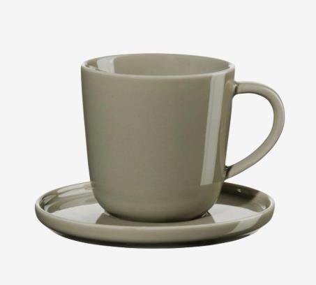 ASA Selection Espressotasse mit Unterteller COPPA in Farbe grün, Becher, Tasse, Keramik, Einzelteil, Becher-Set?