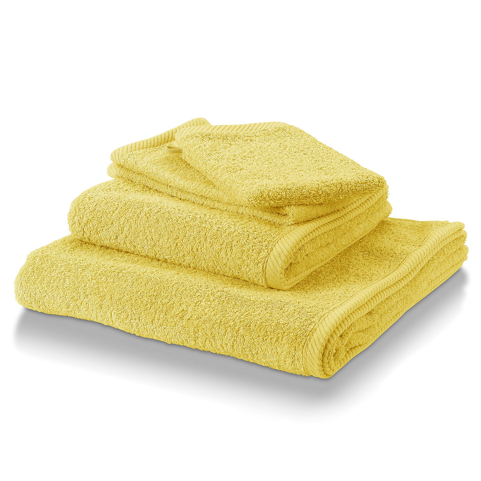 Kela HANDTUCH LADESSA in Farbe Sonnengelb, Handtücher, Baumwolle, Gelb, Badezimmer, Set
