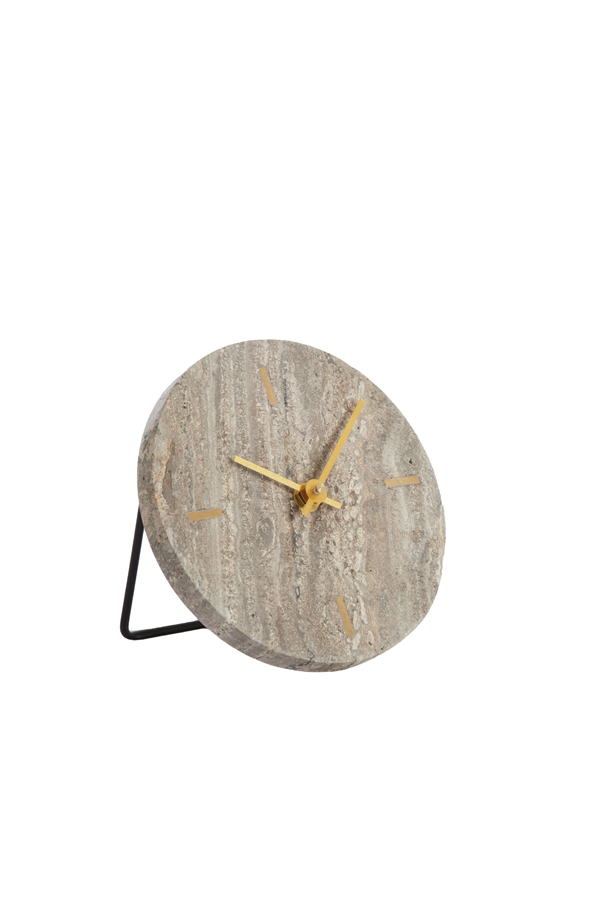 Uhr JENAY in braun Travertin