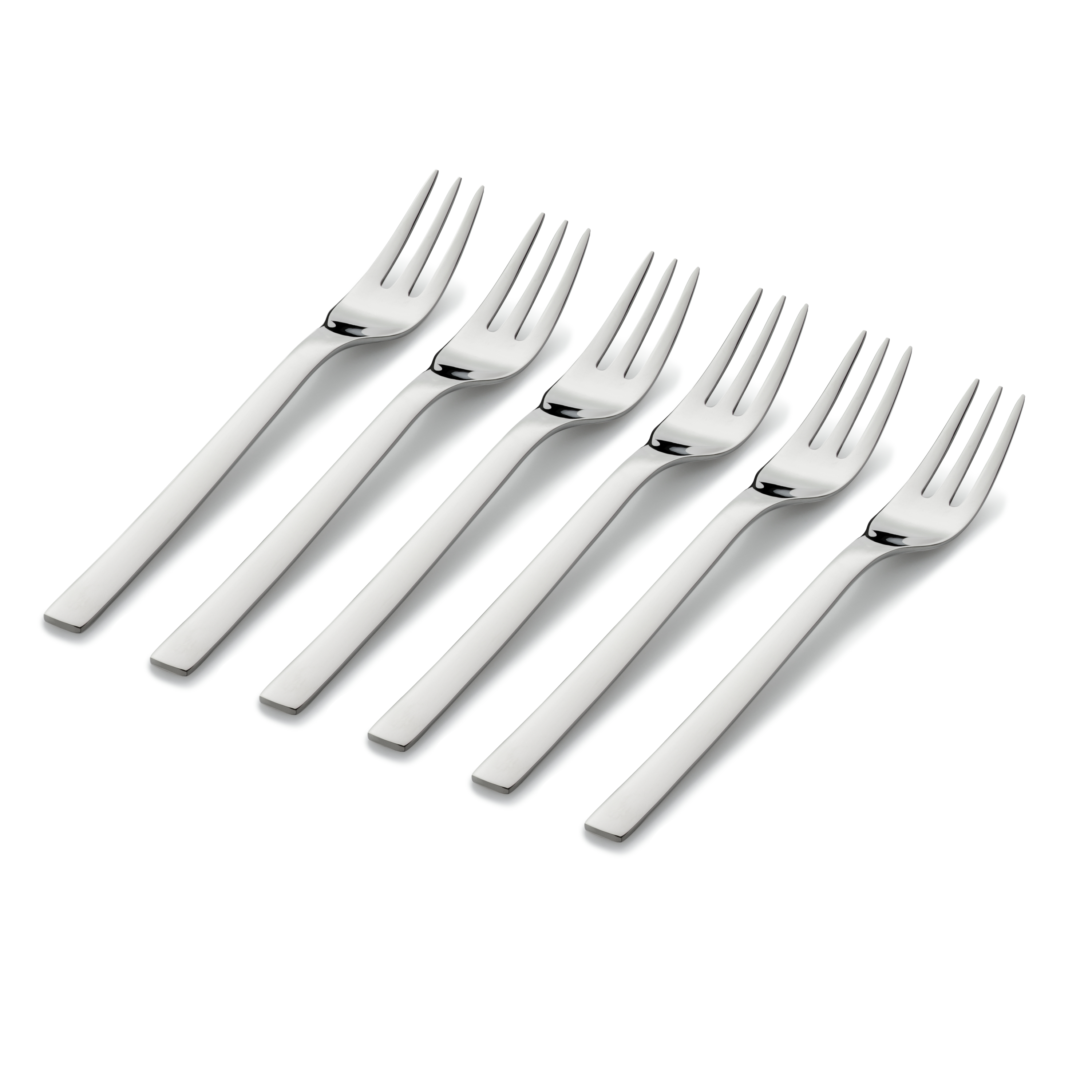 WMF Nuova Kuchengabel-Set, 6-teilig in poliertem Edelstahl WMF Nuova Kuchengabel-Set, 6-teilig in poliertem Edelstahl