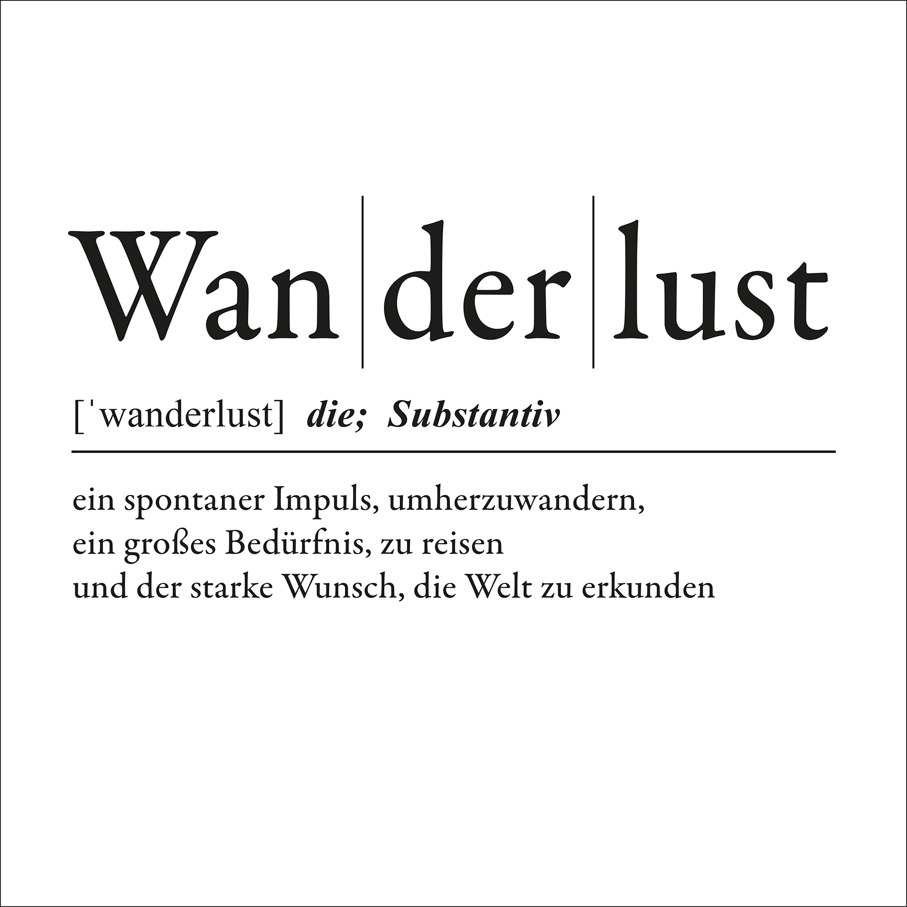 PRO ART Canvas-Art Junges Wohnen 40x40cm Wanderlust