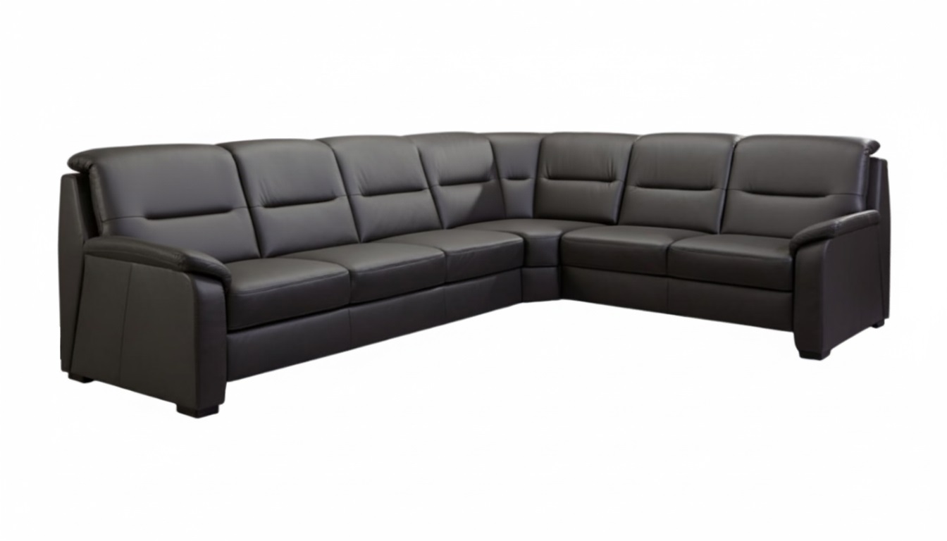 Modulmaster Rundecke MM-PN1009 ca. 303x245 Grau Modulmaster Rundecke MM-PN1009 ca. 303x245cm in Leder Torro anthrazit, Couch, Mobiliar
