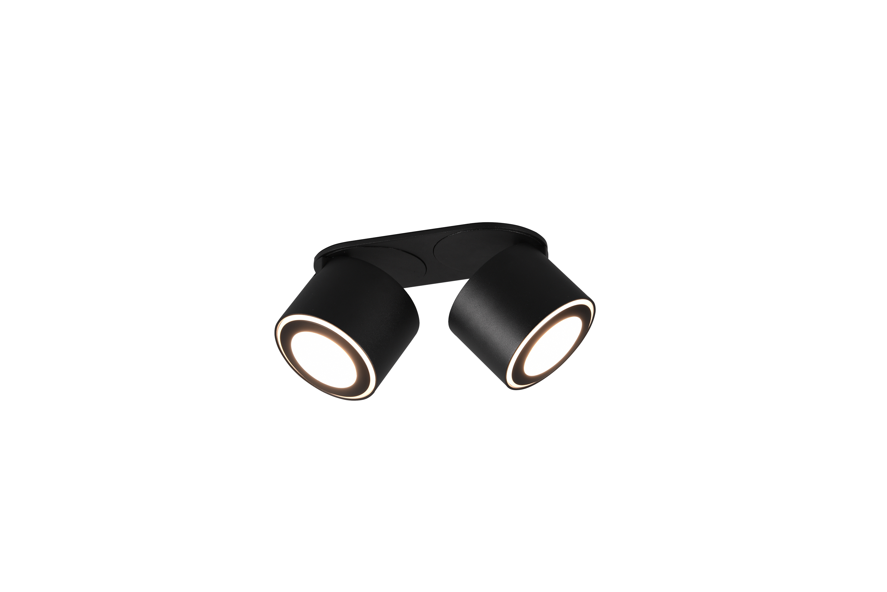 Trio LED-Deckenleuchte TAURUS 2-flammig in Farbe schwarz matt