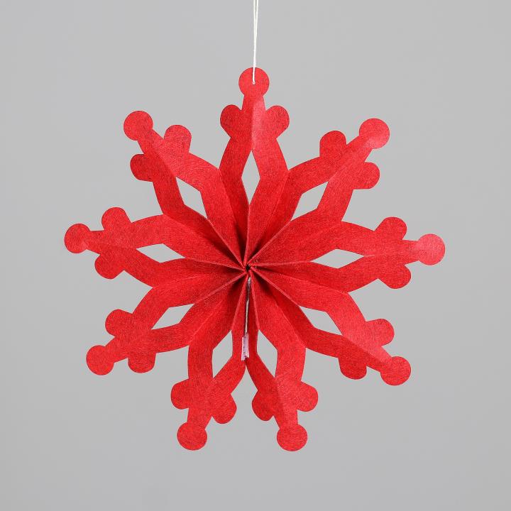 DPI Schneeflocken 3366-02 ca.32cm in red, Pflanze