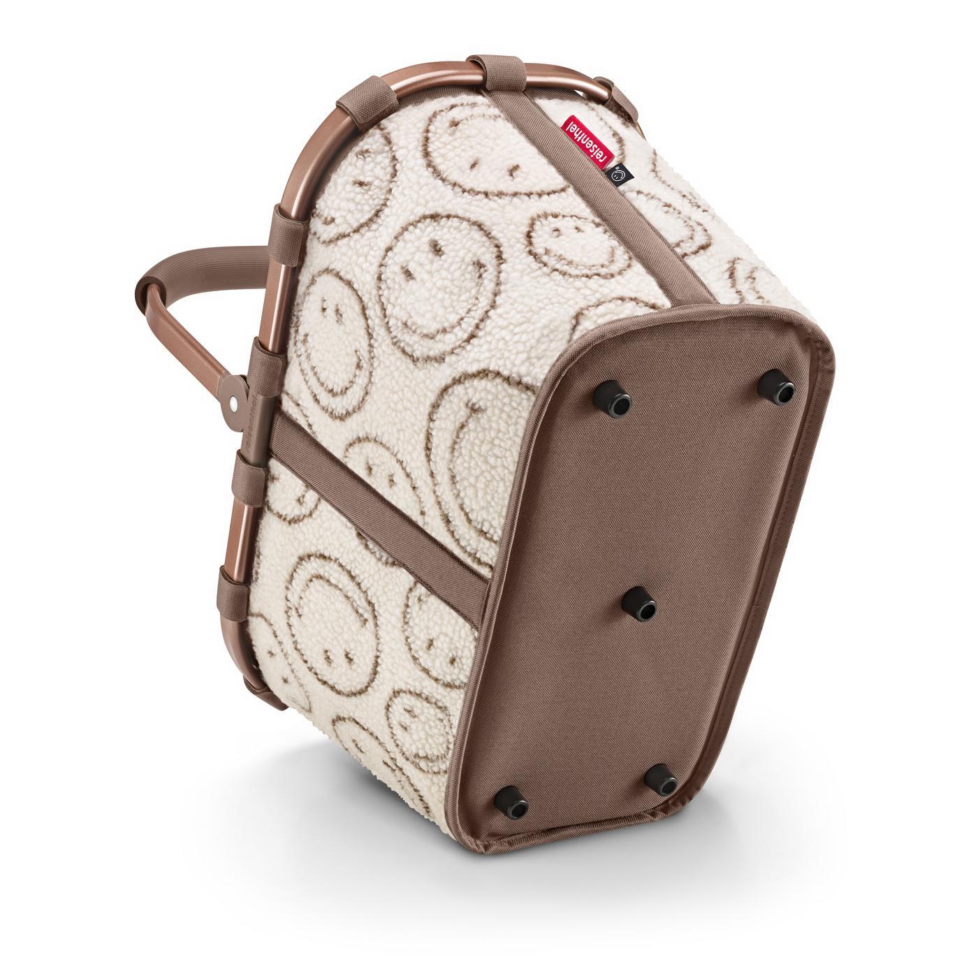 Reisenthel CARRYBAG in Farbe smiley® teddy chocolate, Rucksack, Mustermuster, flauschig, braun, Wollig