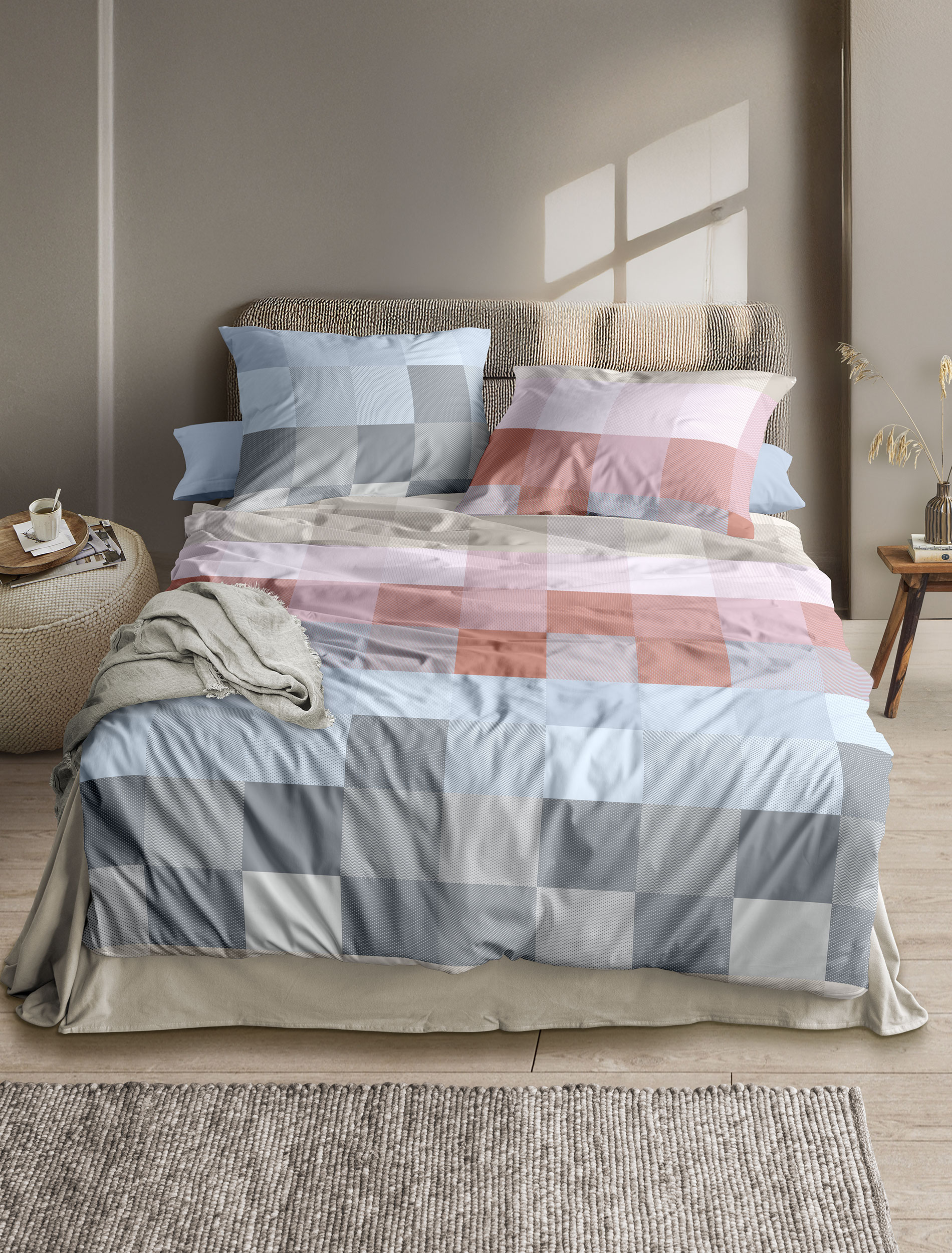 irisette Mako-Satin Bettwäsche WAVE in Farbe ca. 155x220cm, Moebel, Bett, Decke, Bettlaken