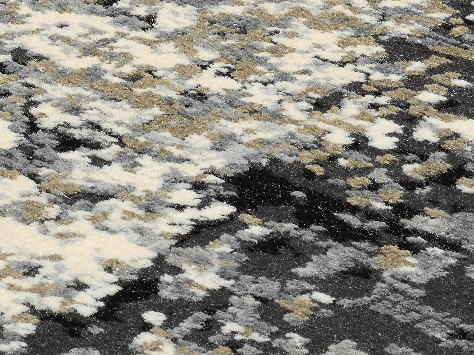 OCI Designer Teppich NOBLE GREY ca. 160x230cm in Farbe grau-mix, Teppich, Kunstpelz, Muster, Flausch, Mehrfarbig