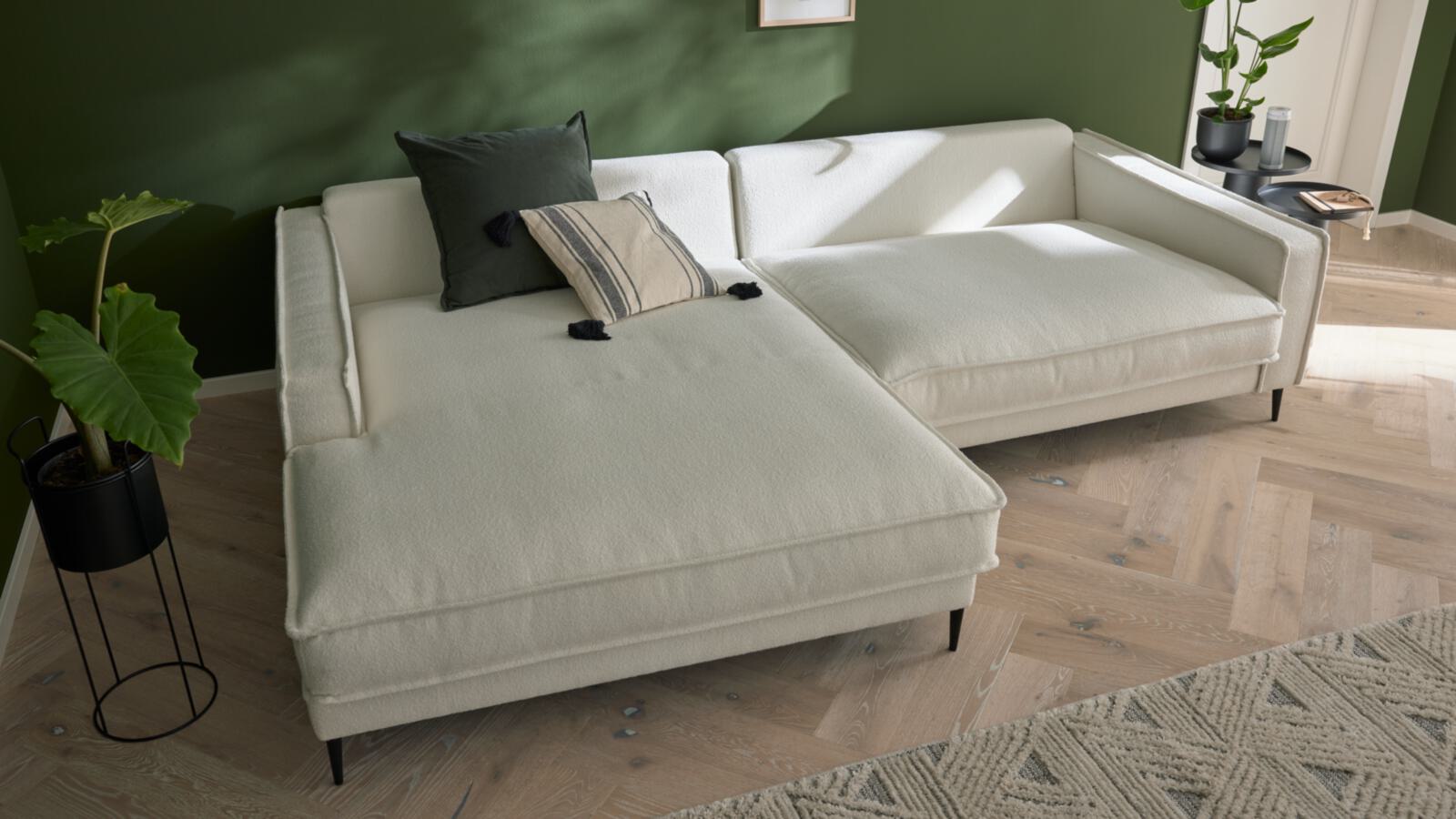 Roomio Eckkombination NO. 4102 ca. 190x272cm in Stoff Loop white