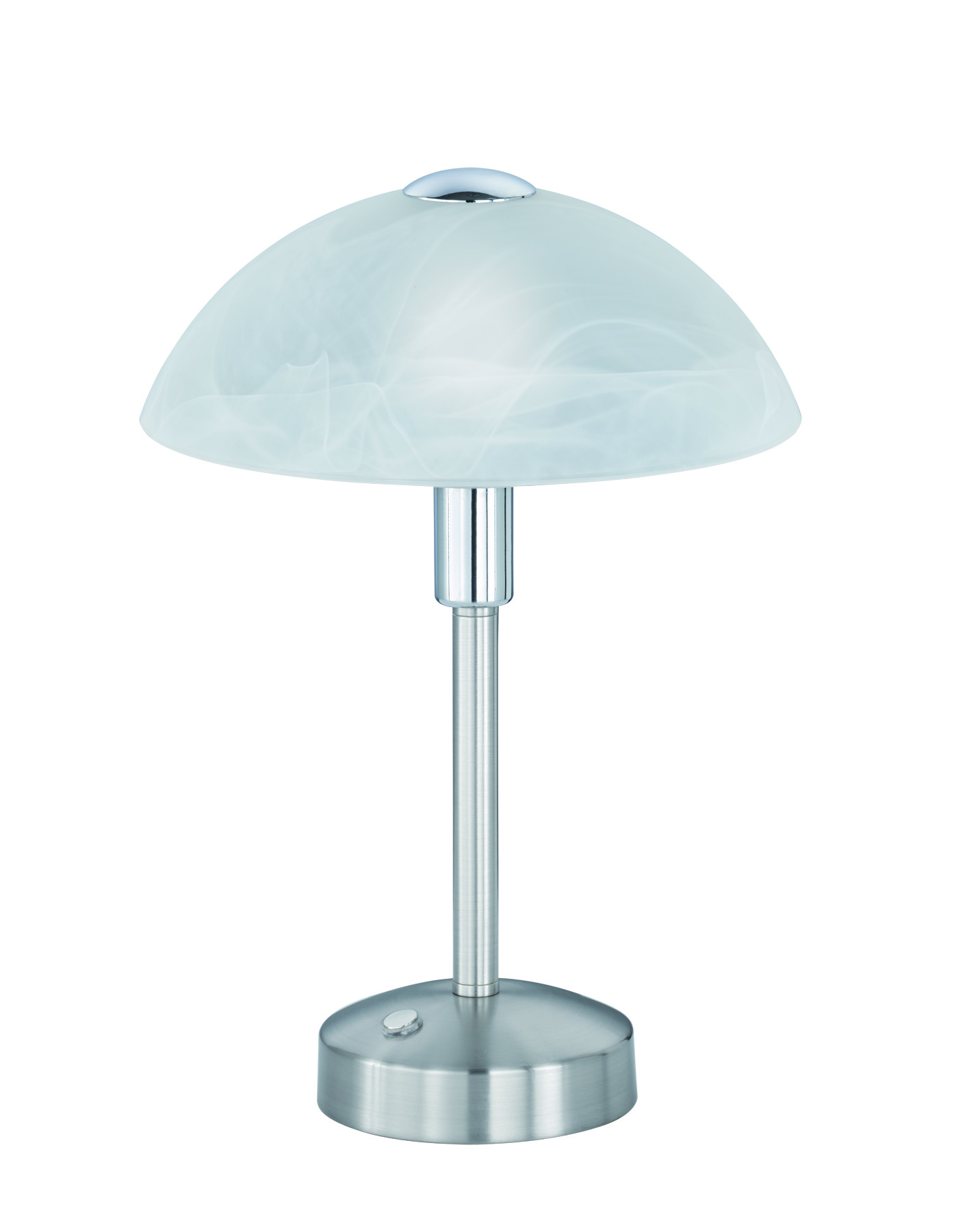 Trio LED-Tischleuchte DONNA 1-flammig in Farbe Nickel matt, Glas alabasterfarbig Trio LED-Tischleuchte DONNA in Nickel matt, Glas alabasterfarbig
