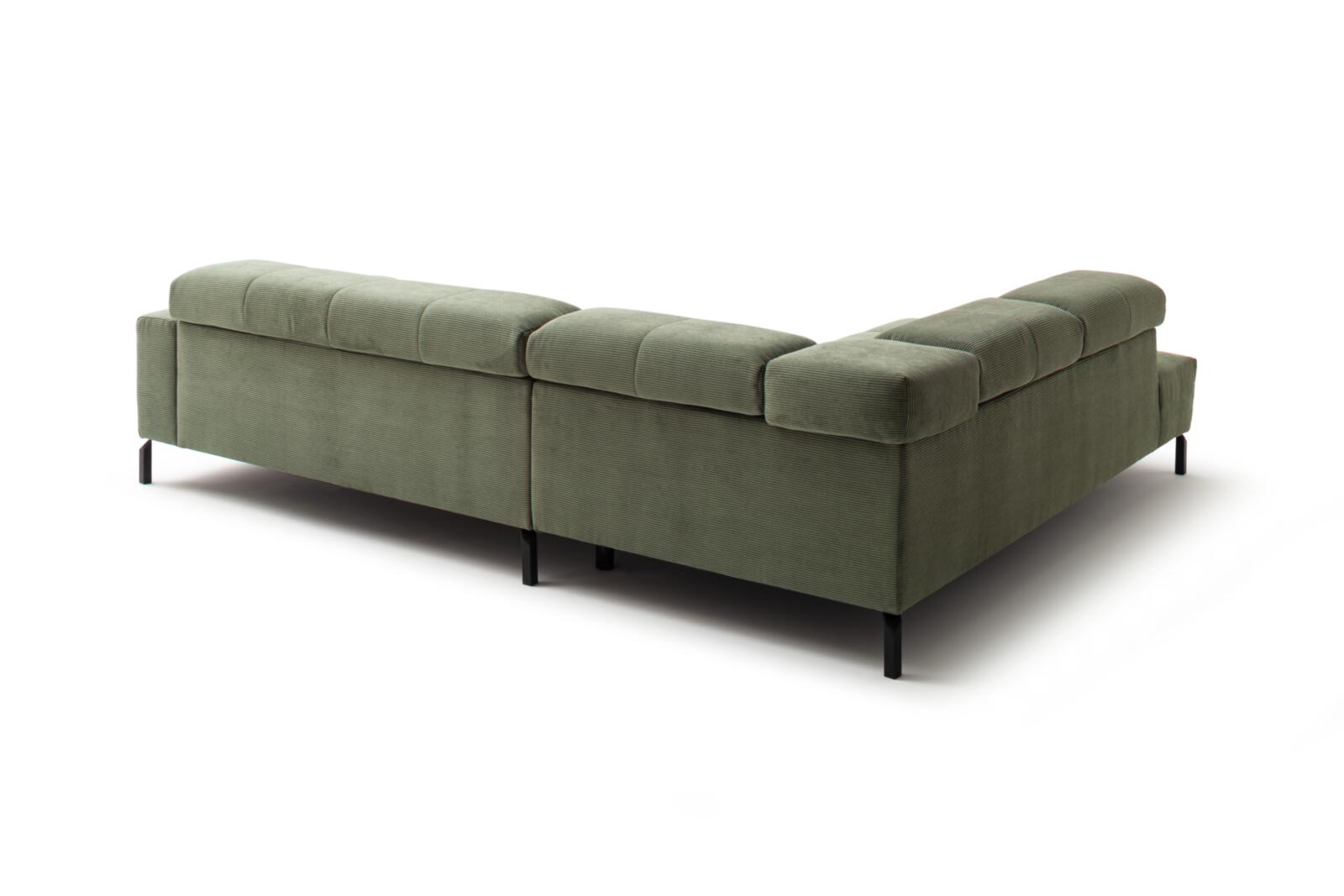 Candy Polsterecke CLEVELAND ca. 219x276cm in Stoff Feincord oliv, Moebel, Couch