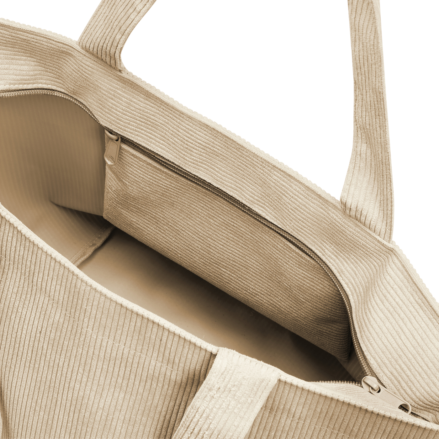 Reisenthel SHOPPER M in Farbe cord sand, beige, Kordurou, Tasche, Reißverschluss, Griff