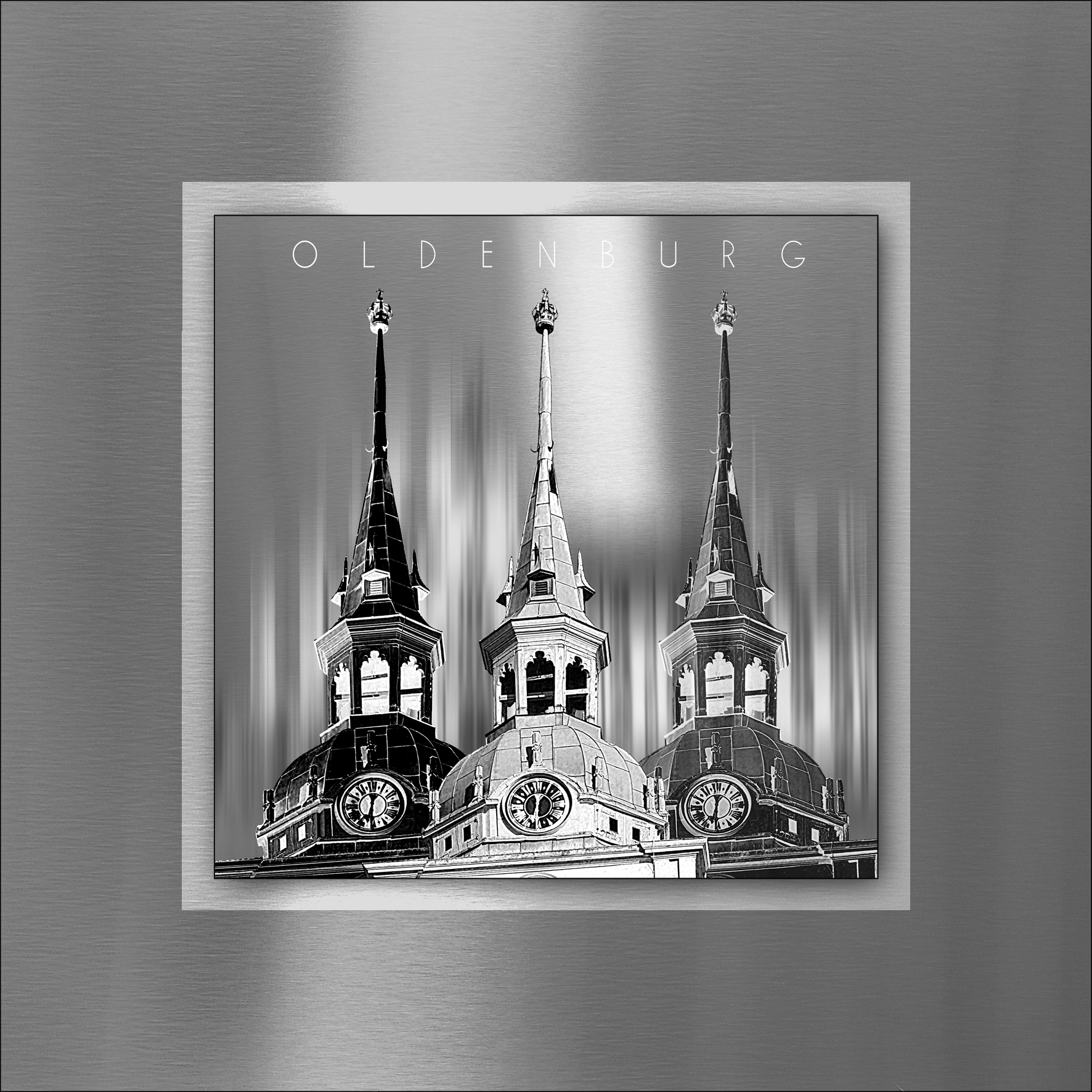 ProArt Double-Alu -Dibond bedruckt mit Aufsatz aus Dibond 50x50cm Oldenburg
