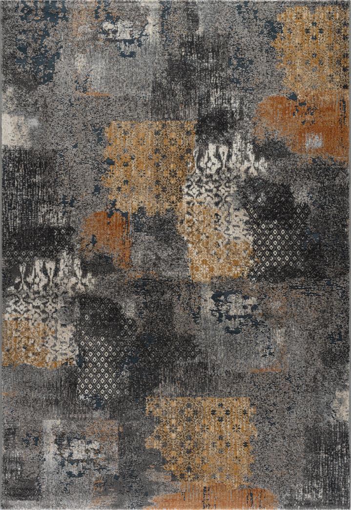 Modischer Canyon ca. 120x170cm in Farbe Grau-Grau-Braun, Dekoration für Zuhause, Teppich