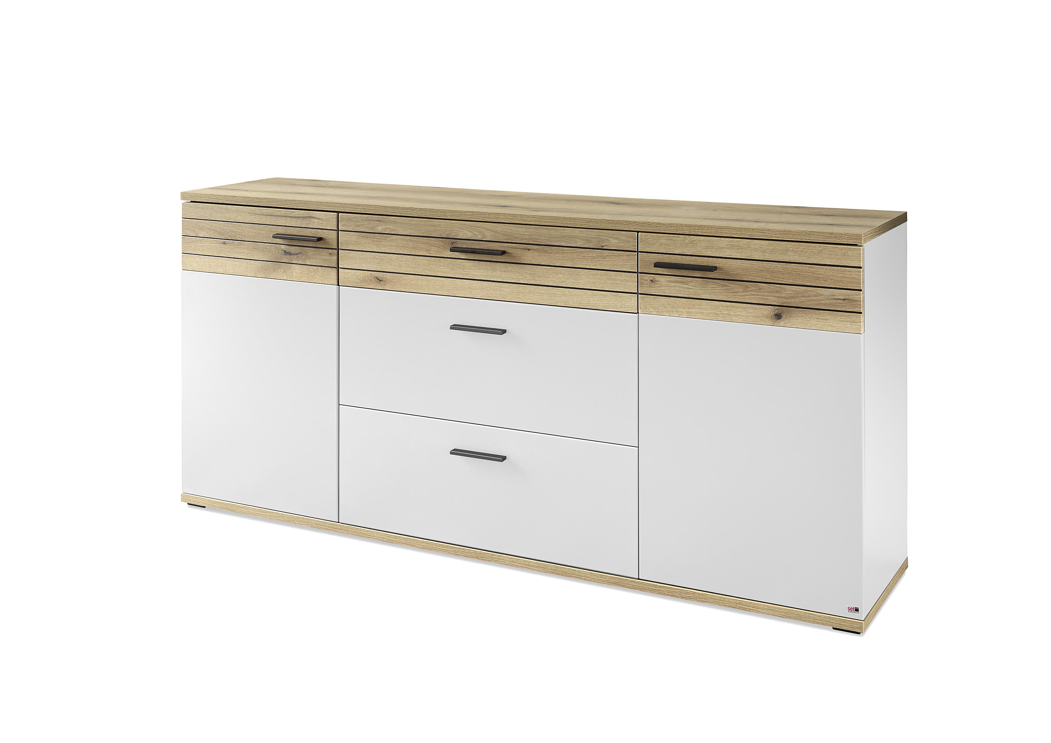 Set One by Musterring Sideboard SO QUINCY ZAMK04 ca. 180x82x40cm in Coast Evoke Eiche/lichtgrau