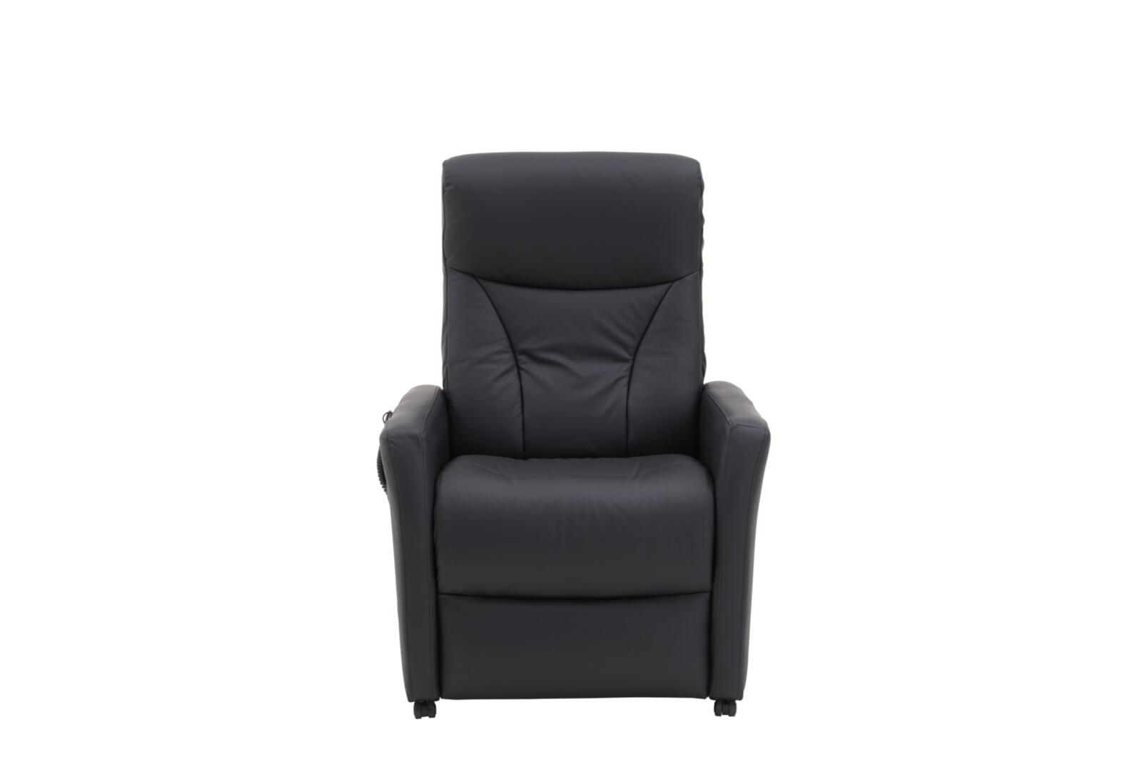 Knudsen Relaxsessel COMFORTIMES in Leder Madras schwarz Knudsen Relaxsessel COMFORTIMES in Leder Madras schwarz