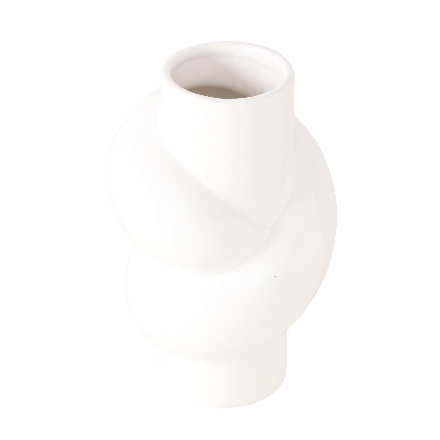 Boltze Vase Heya in Farbe Steingut weiß