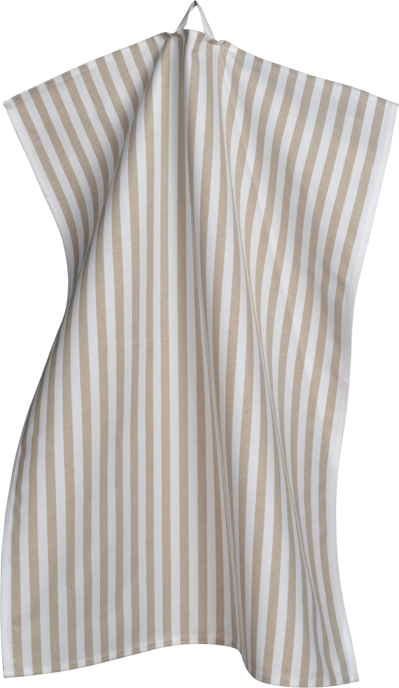 Sander Geschirrtuch ADAM ca. 50x70cm in Farbe beige, Stofftasche, Streifen, Baumwolle, Beutel, Stoffbeutel