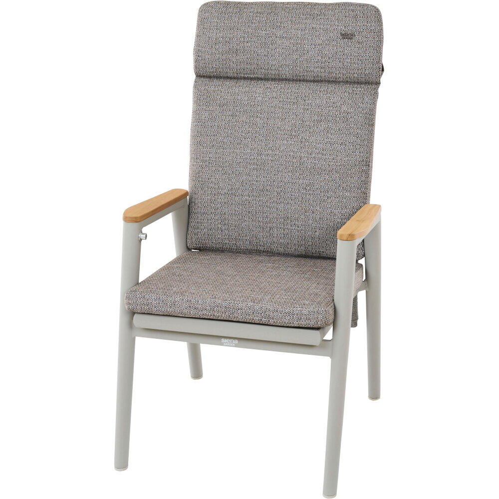 Sessel CORTINA in Farbe Aluminium matt seidengrau/taupe grau , Moebel, Stuhl, Sessel