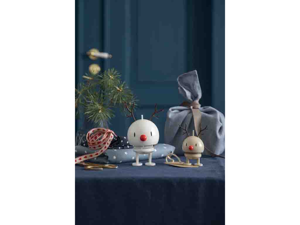 Hoptimist Hoptimist Hoptimist Kunststoff Braun, Schneemann, Weihnachtsschmuck, Holzfigur, Dekoration, Schlittenfigur