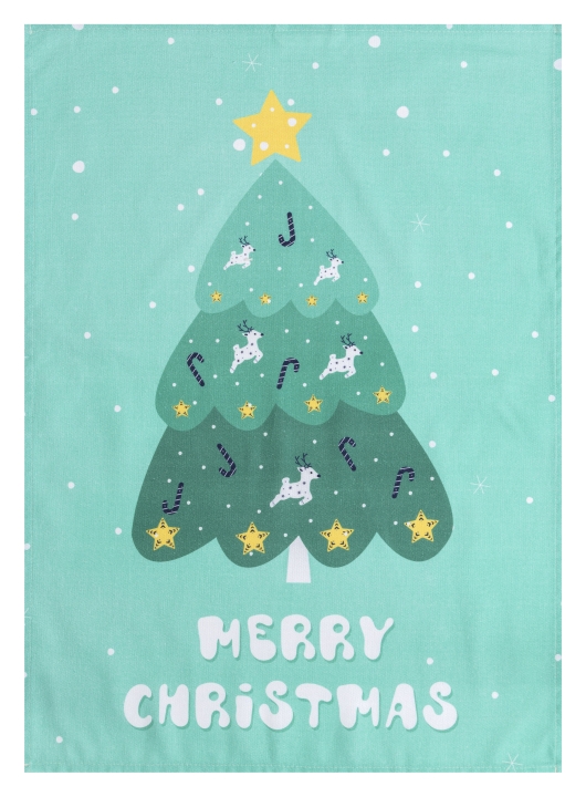 Magma Heimtex Geschirrtuch COLORFUL XMAS ca. 70x50cm in Farbe Tannenbaum