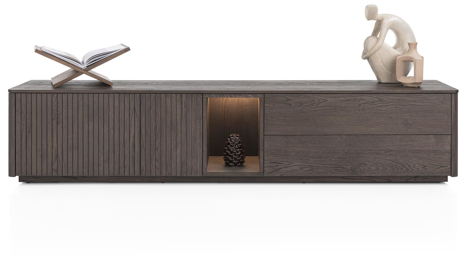 XOOON Lowboard TRENTON ca. B210 H45 T42 cm in Eiche furniert clay, sideboard, lowboard?, medienkonsole, holzschrank, schubladenkombination