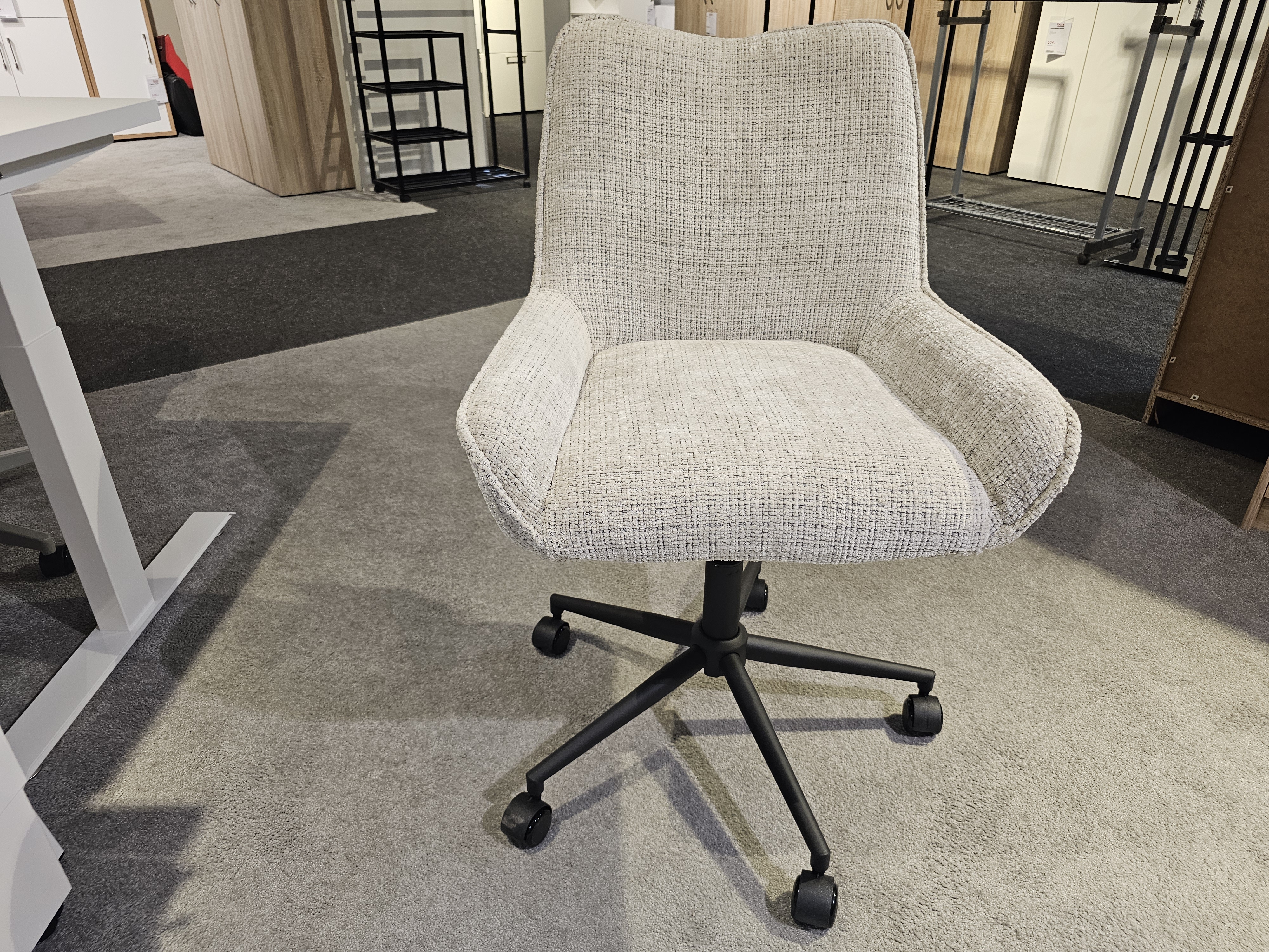 Bürostuhl EDDIE in Stoff Juto Beige 4