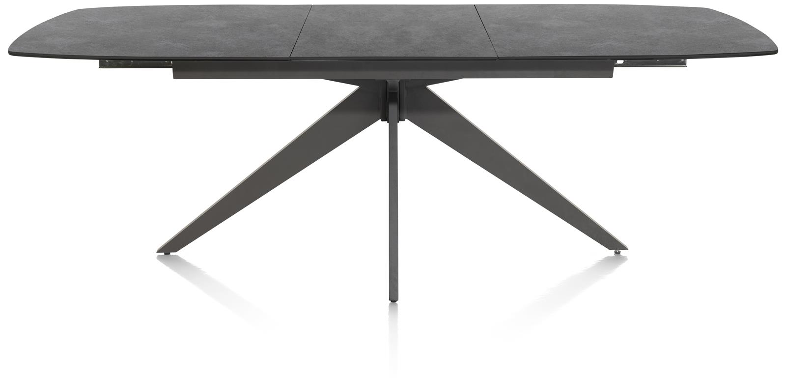 XOOON Tisch PADOVA ca. B90 H77 T180 cm in Keramikplatte auf Glas anthr.