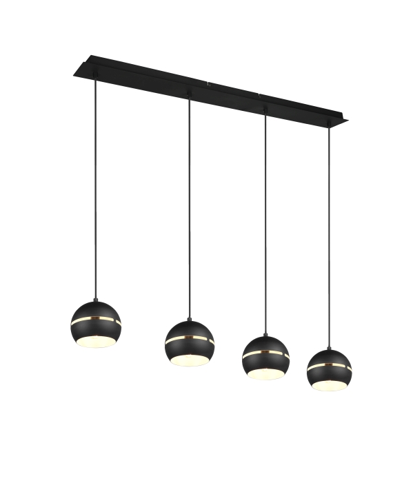 Trio Pendelleuchte Fletcher in Schwarz matt