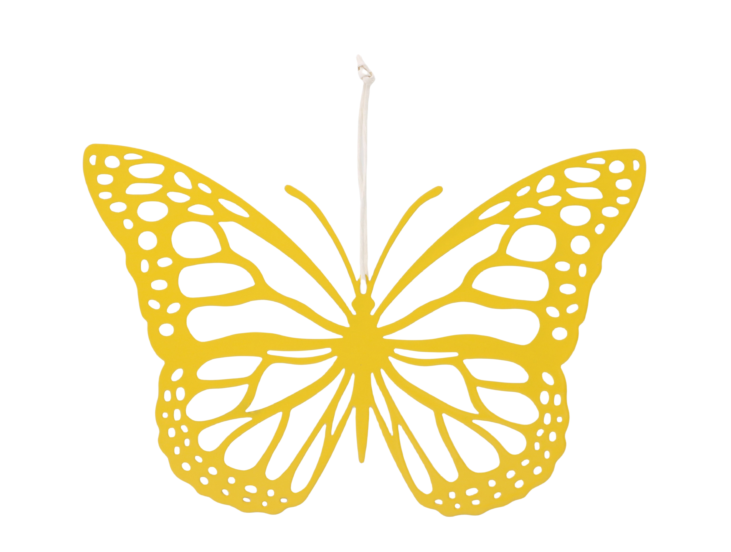 Schmetterling hängend ca. 15cm 8068-330 in Gelb, Schmetterling, Deko-Anhänger, Papierornament, Gelb, Schmetterlingsflügel