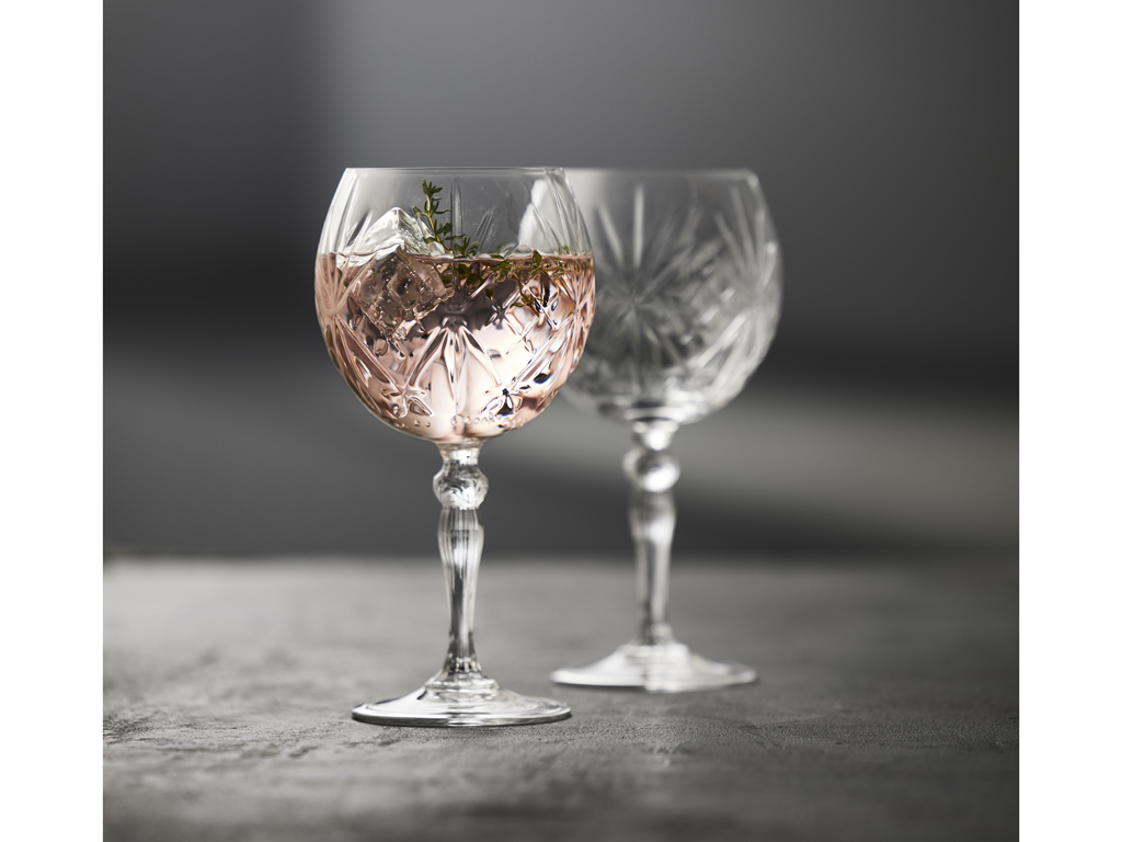 F&H Gin-Tonic Glas MELODIA 0,65 Liter in Farbe Transparent F&H Gin-Tonic Glas MELODIA 0,065 Liter in Farbe Transparent