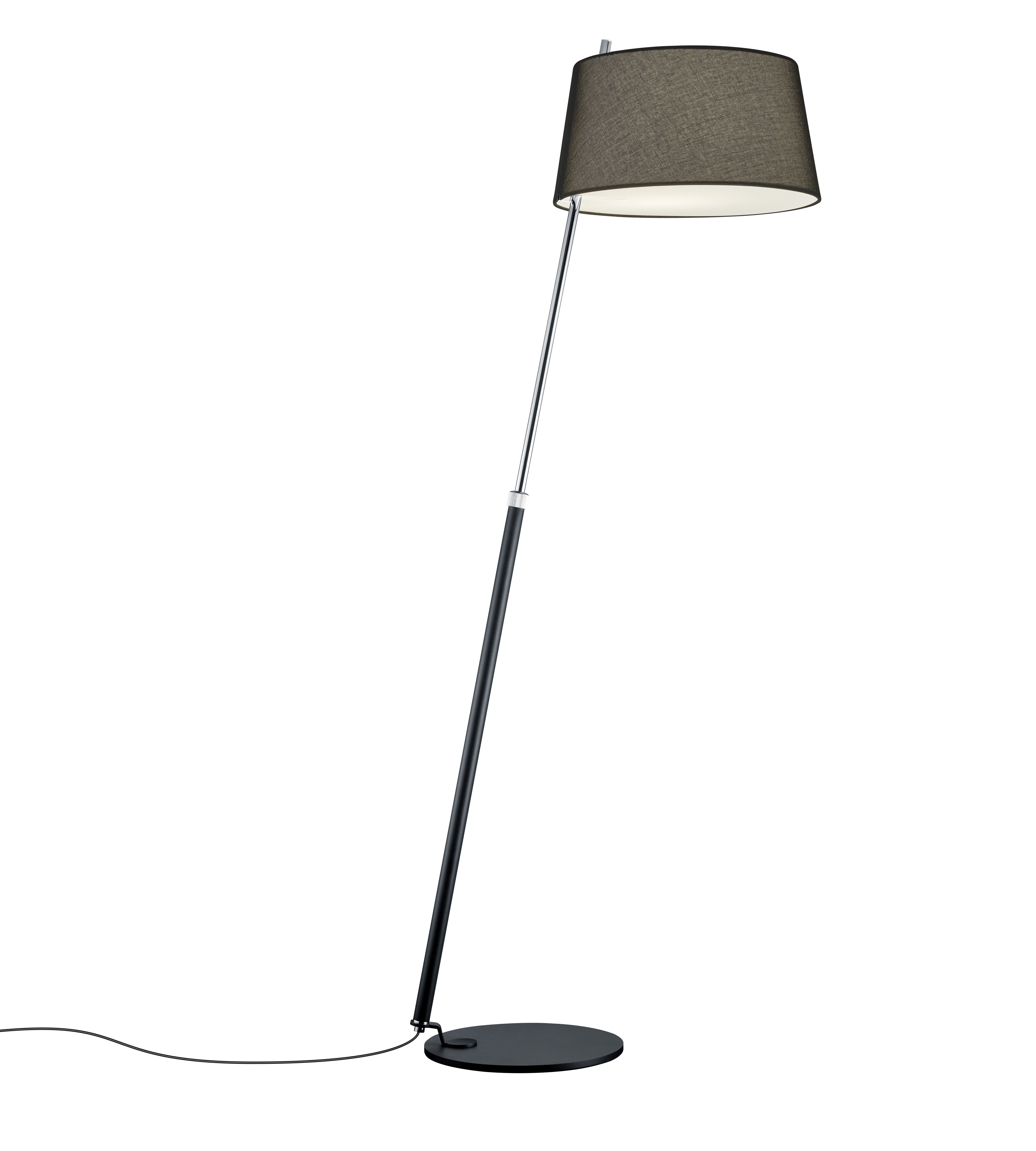 B-Leuchten Stehleuchte in chrom/schwarz