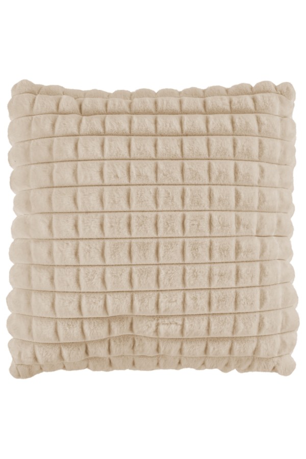 Kissen mit Füllung HARMONY CUSHION ca. 45x45cm in Farbe beige, Kissen, Samtkissen, Beige, Kissenbezug, Gewebte Struktur