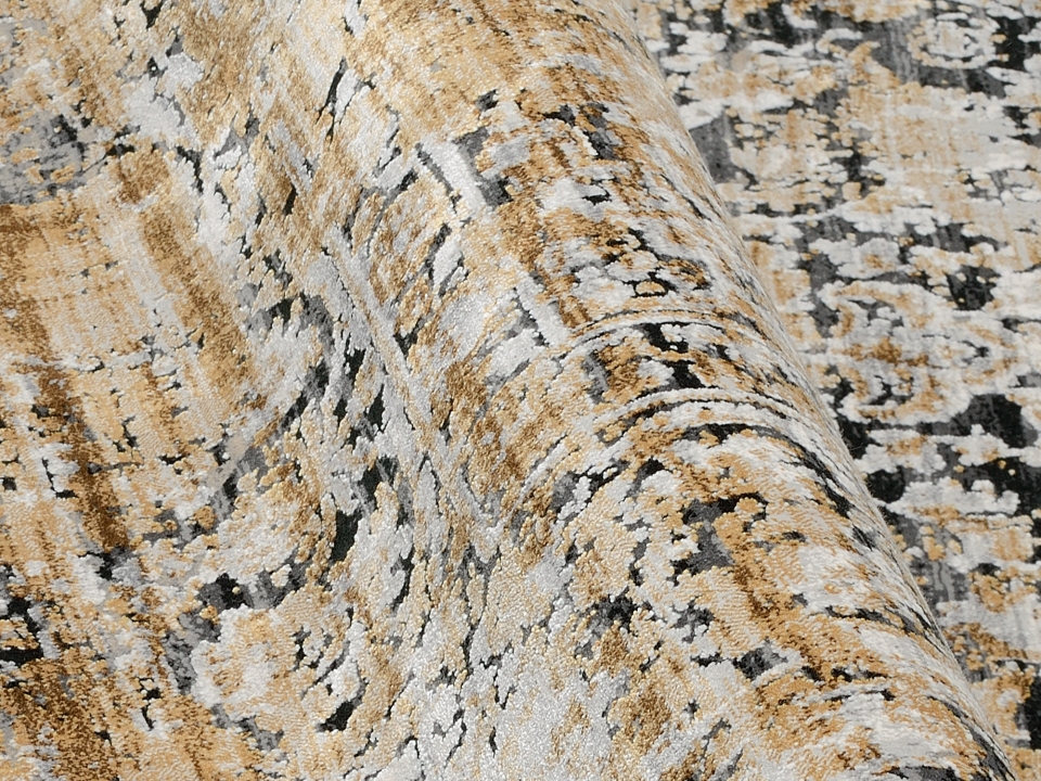 OCI Webteppich ca. 140 x200cm in Farbe grau-gold