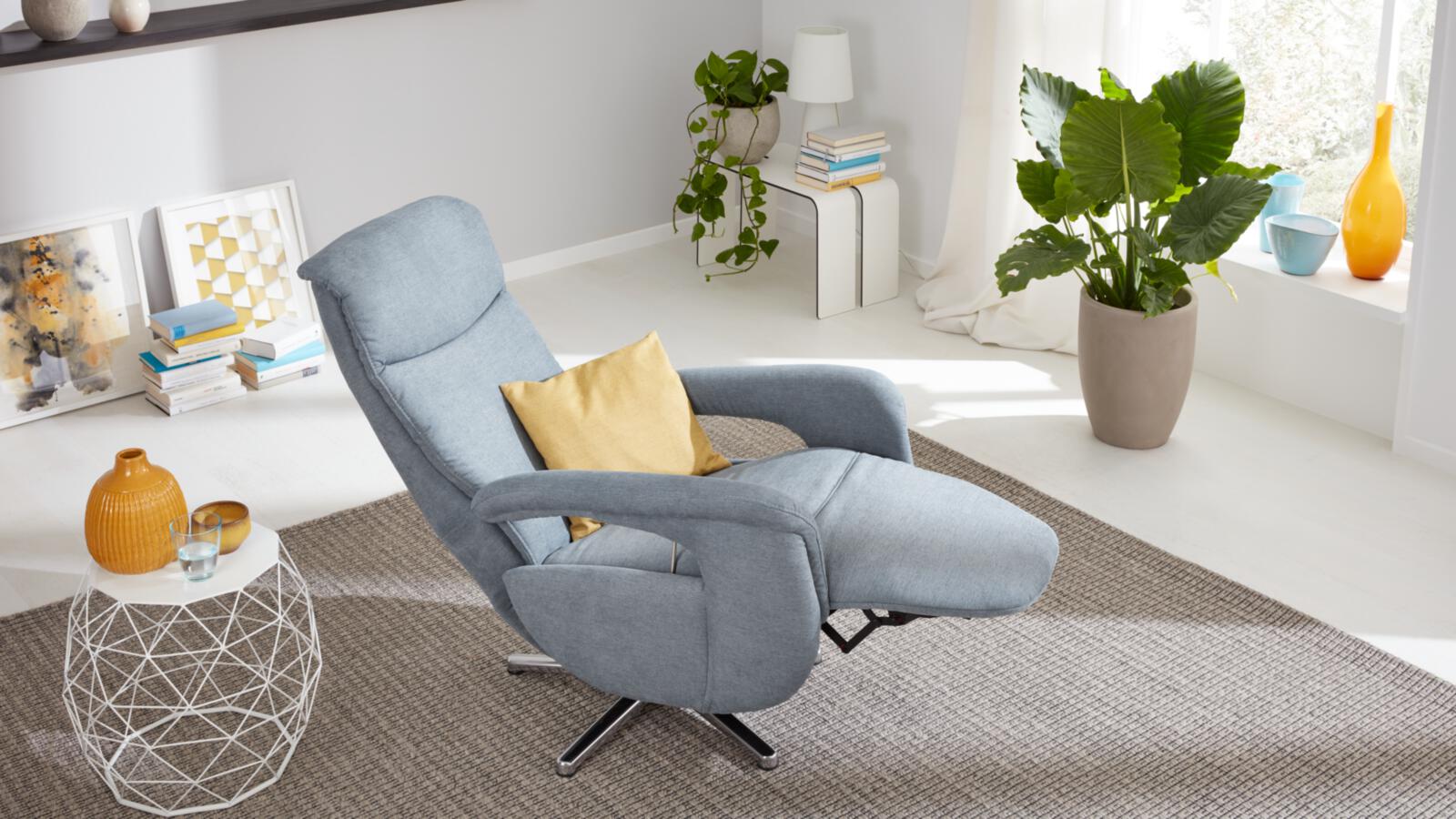 Modulmaster Relaxsessel MM-MP1063 in Stoff Nemo steel, Moebel, Stuhl, Pflanze, Sessel