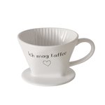 Boltze Kaffeefilter Kaffee in Farbe Steingut weiß